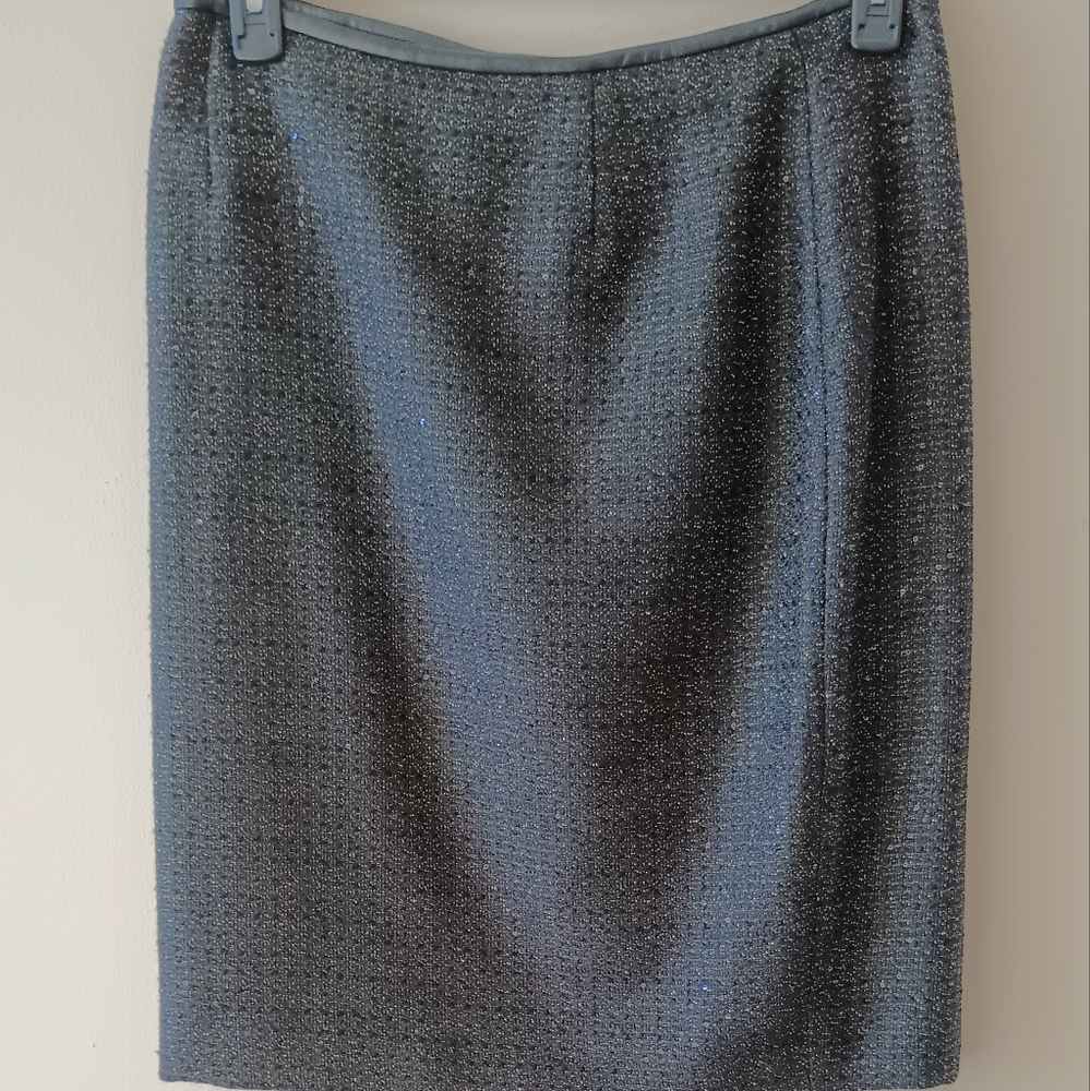 Calvin Klein Black Shimmer Skirt Size 10 - EUC